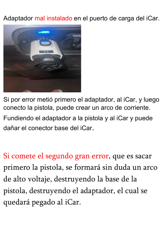 Adaptador de carga del iCar-03
